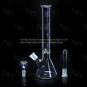 Beaker Base Bongs Glass Bongs Ice Catcher Thickness Glass for Smoking With 14-19 Downstem and 14mm Bowl 10.5