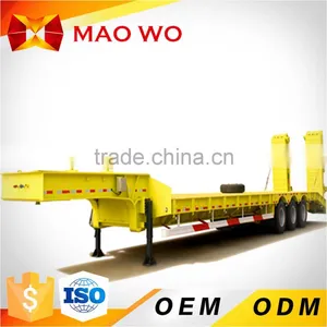 3 Axles Extendable Lowbed Trailer, Telescoping Container Trailer thumbnail-4