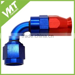 AN6 AN8 AN10 AN12 90 DEGREE Red Blue PTFE Hose End Fittings thumbnail-2