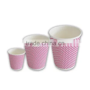 12oz Hot Drinking Ripple Wall Kraft Paper Cups thumbnail-6