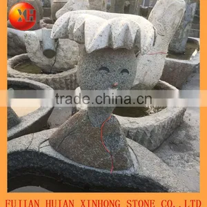 Natural Granite Water Fountain With Doll thumbnail-3