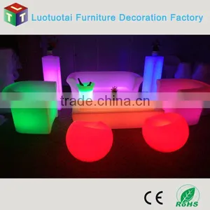 Commercial Living Room 16 Color Change Led Sofa Set With Tea Table thumbnail-2