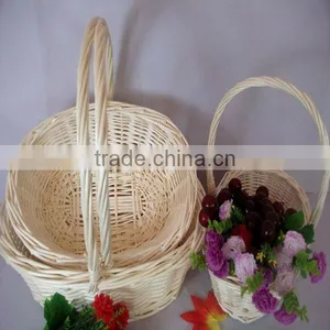100%handmade Craft Exquisite Wicker/willow Decorative Flower Baskets thumbnail-1