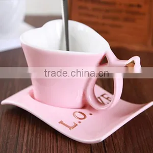 250ml Ceramic Mug With Special Handle Heart Shaped Coffee Mug thumbnail-4