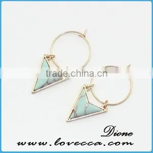 Gold Silver Point Crystal Earrings , Stone Point Studs , Gemstone Earrings thumbnail-2