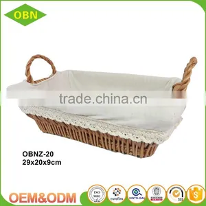Natural Removable Cotton Linen Cheap Baby Toy Storage Basket Empty Wicker Bread Basket for Sale thumbnail-3