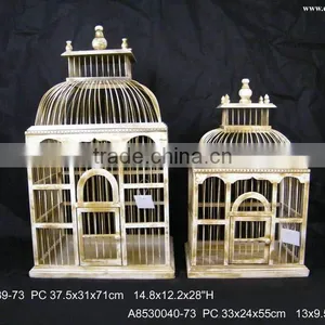 Hanging Antique Decorative Square Wire Birdcage thumbnail-1