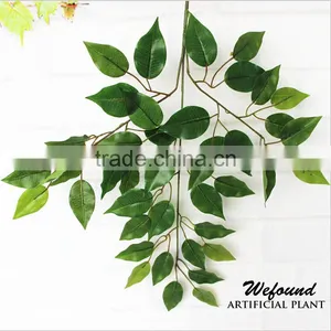 Factory Direct Plastic Handle High Simulation Banyan Tree Leaf Green Leaf Decoration Sets do Wholesale Shooting thumbnail-1