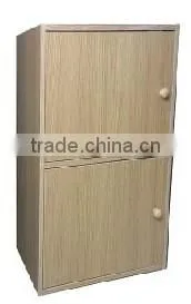 2tier Oak Book Shelf With Door thumbnail-1