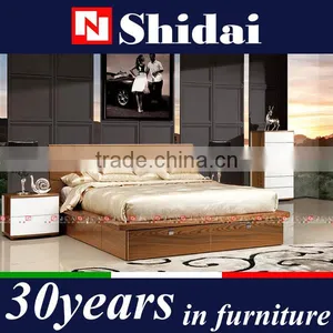 Queen Size Simple Design Wooden Bed Room Furniture With Four Drawers thumbnail-1
