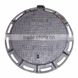 Round Square Ductile Iron Cast Iron Manhole Cover and Frame Grating EN124 B125 C250 D400 thumbnail-1