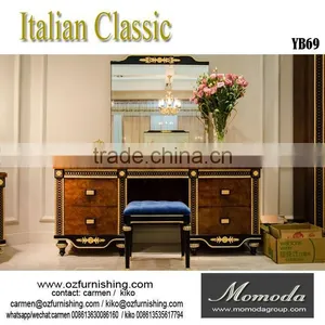YB69 New Model Design Italian Royal Baroque Style Luxury Solid Wood Bedroom Furniture for Sale thumbnail-5