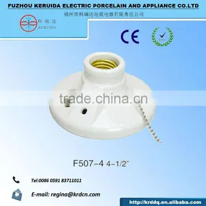 E27 Porcelain Switch and Socket Lampholder thumbnail-1