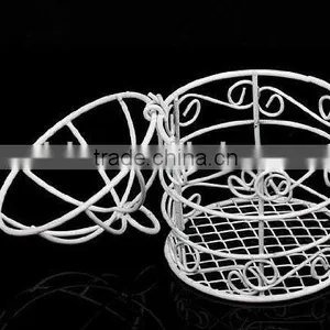 Cheap Garden Wedding Party Decorations Crafts Small White Metal Bird Cage thumbnail-2