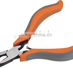 European Type Double Color PVC Dipped Handle Mini Long Nose Pliers thumbnail-1