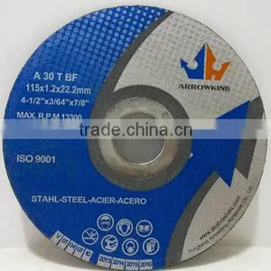 4.5" 115x1x22.2mm Flat Resin Cutting Wheel for Metal thumbnail-1