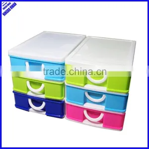 ECO-friendly Cheap 3 Tier Desktop Mini Stackable Plastic Storage Drawers thumbnail-1