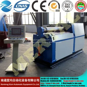 CE Cert Hydraulic W12 Hydraulic 4 Roller Plate Roll Bending Machine Veneer Reeling Machine thumbnail-2