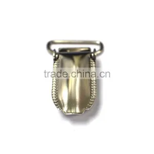 Nickel Plate High Quality Stamping Steel Metal Suspender Clip With Plastic Teeth Inside for Garment, Cloth Clip thumbnail-1