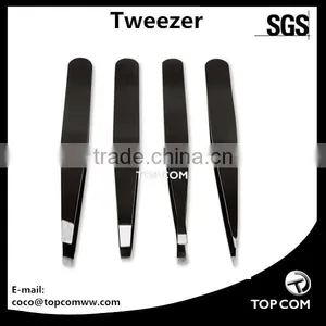 Slant Tip, Pointed Tip, Rounded Tip, Flat Tip 4pcs Tweezers thumbnail-1