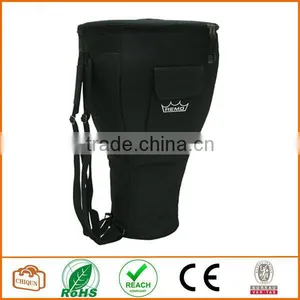 12" Djembe, Strap, Carrying Handle, Pocket, Deluxe Black thumbnail-1