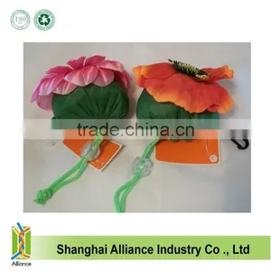 Reusable Tote Shopping Bag Foldable Handle Bags Recycled Flower Shoulder Bags thumbnail-1
