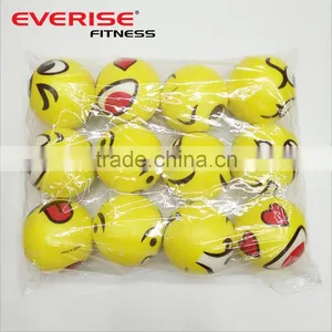 Yellow Smiley Face PU Stress Ball thumbnail-3