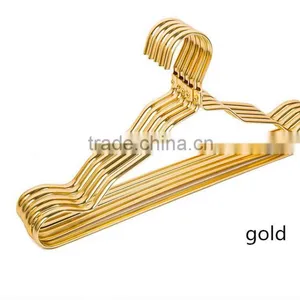 YiWu Metal Clothes Bulk Alloy Metal Hangers Copper Wire Coat Hangers thumbnail-2