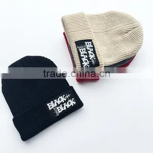 Top Quality Label Patch Beanies Winter Ski Kintted Cap thumbnail-3
