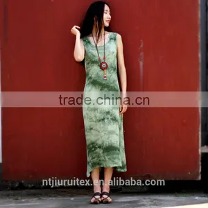 Women's Tie Dye Maxi Rayon Dress, Summer Dress thumbnail-5