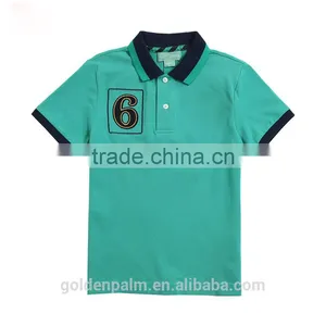 100% Cotton Applique School Uniform Polo Shirt for Children thumbnail-1