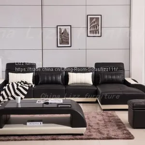 Горячее предложение современной кожаной угловой дивана Lizz Furniture thumbnail-2