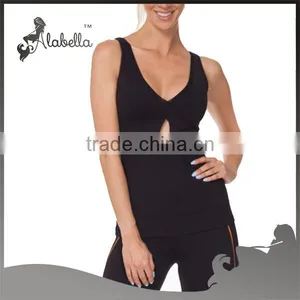 Black Sexy Mesh Tops With Front Key Hole for Women thumbnail-1