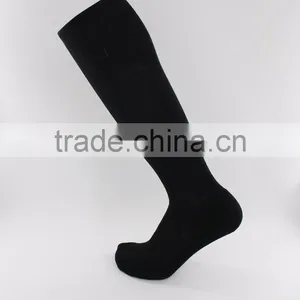 Black Nylon Knee High Soccer Wholesale Socks Men thumbnail-3
