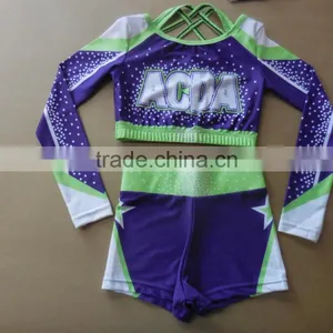 Cheerleading Shirt and Shorts, Plus Size Cheerleading Uniforms Custom thumbnail-1