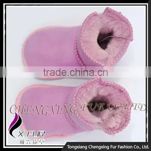 CX-SHOES-06A Cute Wholesale Soft Real Sheepskin Leather Baby Shoes thumbnail-6