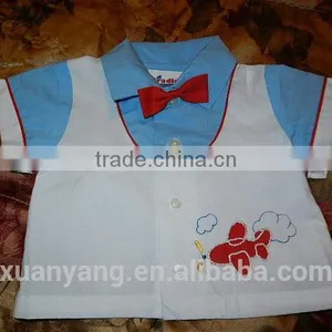 Short Sleeve Three Pieces 100% Cotton High Quality Infant Baby Boy Child Bowtie Gentleman Clothing Summer Wear It Spring Season thumbnail-3