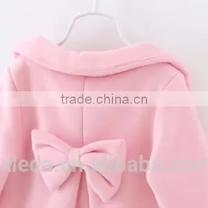 Girls Stylish Design Fleece Bowknot Coat in Spring thumbnail-5