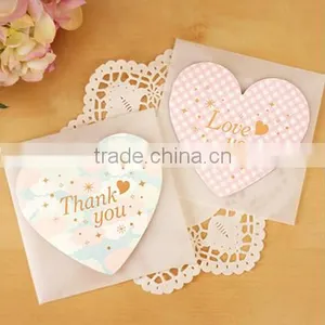 Fashion Style Love You Printing Greeting Cards Heart Shape Creative Design Invitation Card Greeting Card for Valentine Gifts thumbnail-1