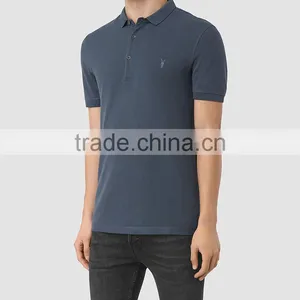 MGOO Custom Made 100% Pima Cotton Polo Shirts For Men Short Sleeves Rib Cuff Mens Tops Chest Logo Embroidery thumbnail-3