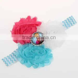 Wholesale Boutique Satin Flower Feather Baby Hairband Princess Tiara Hair Accessories thumbnail-3