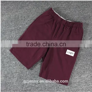Wholesale Men 65%Cotton 35% Polyester Burgundy Bottoms Boys Grey Fleece Running Mens Sweat Shorts thumbnail-1