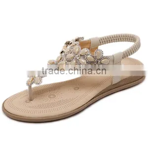 Zm50178b 2017 Fashion Sandals Women Flower Crystal Latest Shoe Lady thumbnail-1