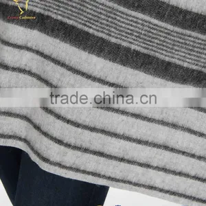 Women Stripe Cashmere Sweater Poncho Sweater thumbnail-5