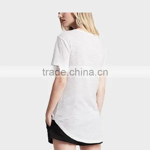 Women t Shirt Cotton t Shirt Long t Shirt White t Shirt thumbnail-2
