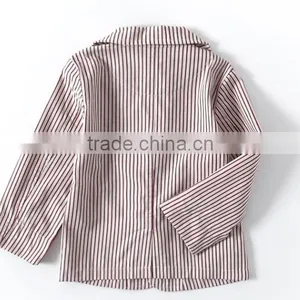 2017 New Latest Design High Quality Factory Price Flax Striped Boy Suit thumbnail-3