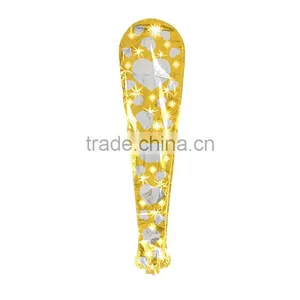 Aluminum Foil Balloons Party Decoration Baseball Bat Golden Star Pattern thumbnail-2