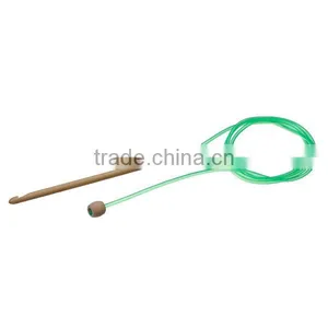 Natural Bamboo Flexible Afghan Tunisian Carpet Crochet Hooks Needles At Random Transparent 130cm Long thumbnail-3
