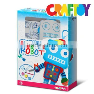 Arts & Crafts Kit do it Yourself Canvas Doll Color Your Doll Robot thumbnail-2