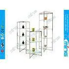 Folding Chrome Glass Display Showcases , Shopping Mall Display Counter thumbnail-1